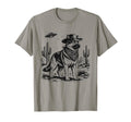 German Shepherd Cowboys Ufo Western Funny T-Shirt - Unique Graphic Unisex - T-Shirt, Sweatshirt, Hoodie
