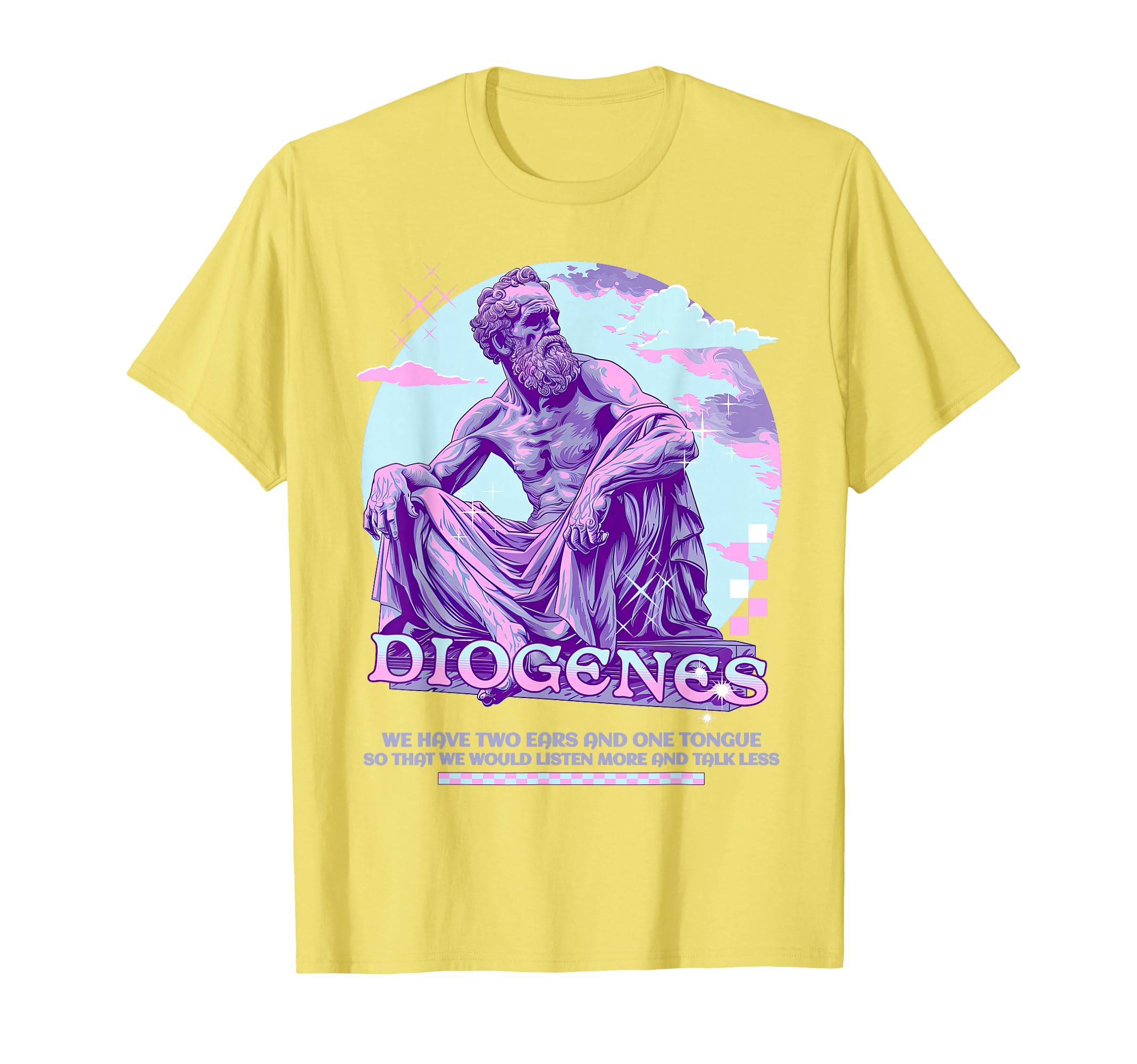 Diogenes Y2K Pastel Aesthetic Stoic Funny T-Shirt - Graphic Print Unisex - T-Shirt, Sweatshirt, Hoodie