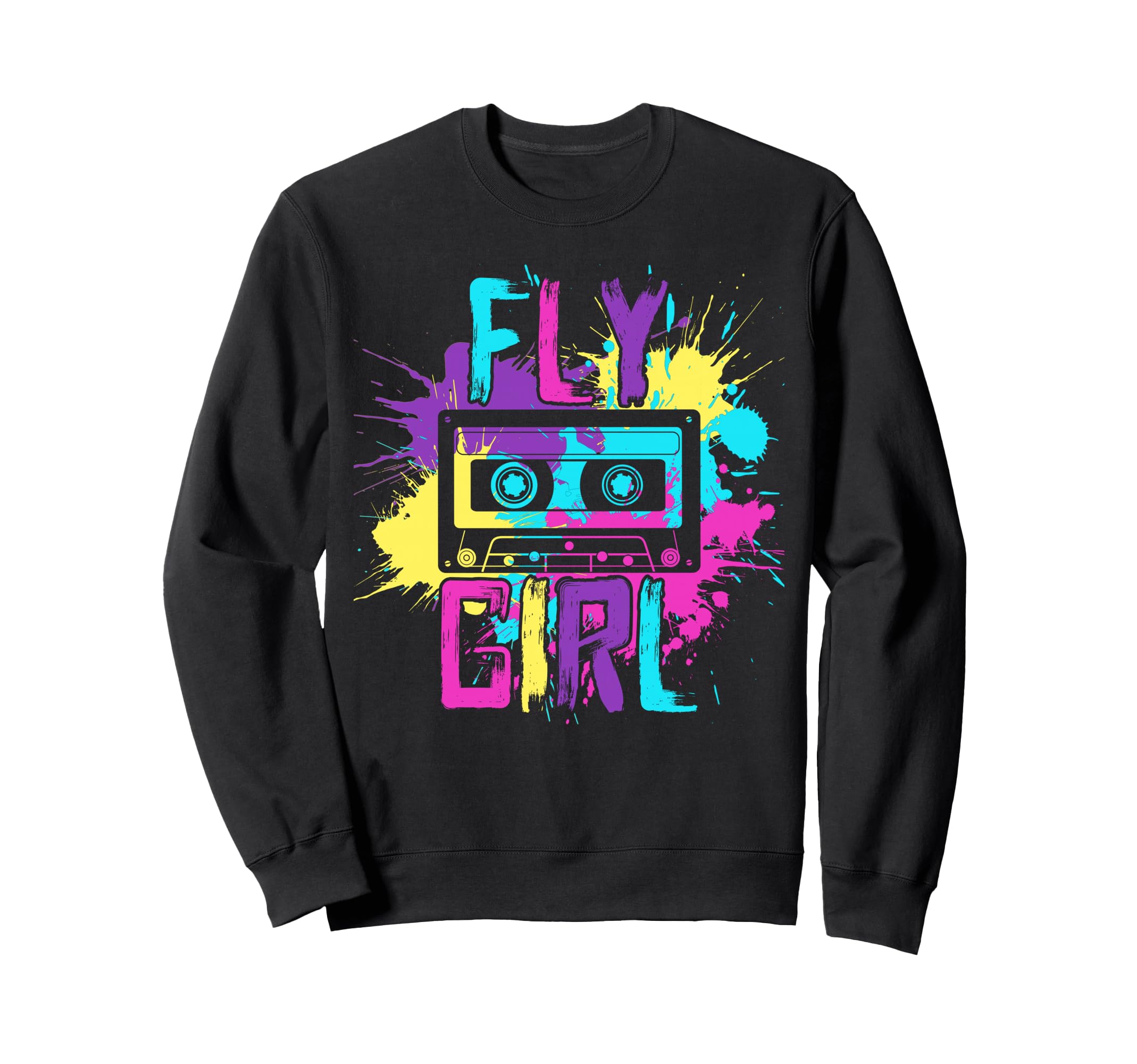 Fly Hip Hop 80S 90S Cassette B Sweatshirt - Graphic Print Men Women - T-Shirt, Sweatshirt, Hoodie