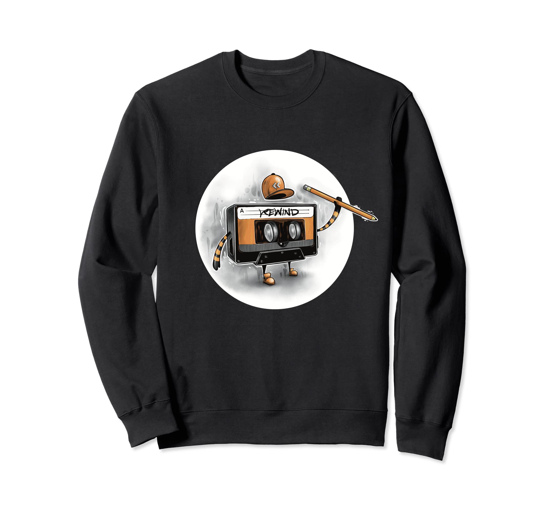Rewind Cassette Tape Sweatshirt - Fun Novelty Design for Adults - T-Shirt, Sweatshirt, Hoodie