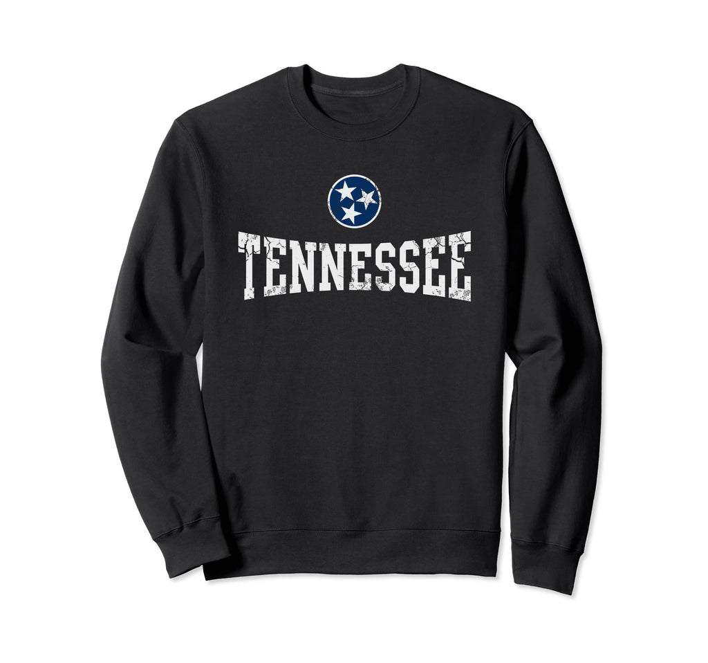 Tennessee State Flag Home Distressed Sweatshirt - Trendy Graphic Men Women - T-Shirt, Sweatshirt, Hoodie