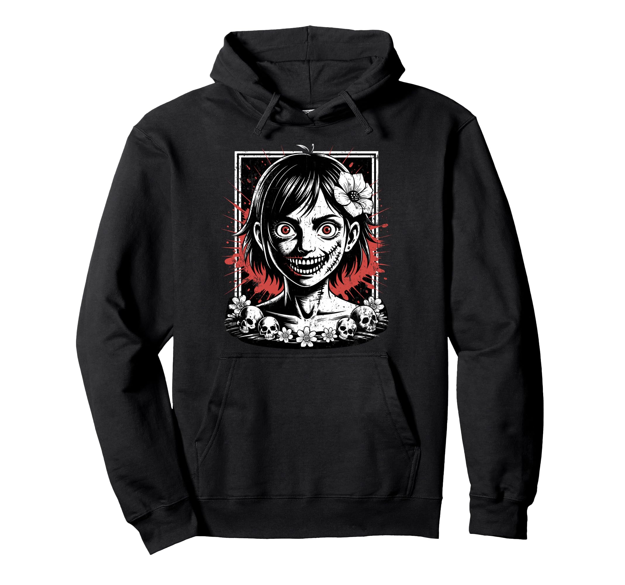 Japanese Goth Creepy Emo Y2K Japan Hoodie - Novelty Apparel for Adults - T-Shirt, Sweatshirt, Hoodie