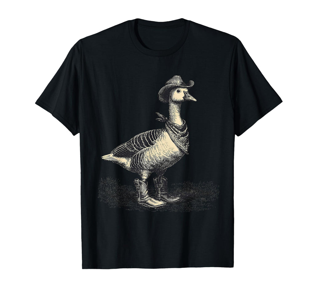 Goose Cowboy Rodeo Cowgirl Western T-Shirt - Minimalist Print Unisex - T-Shirt, Sweatshirt, Hoodie