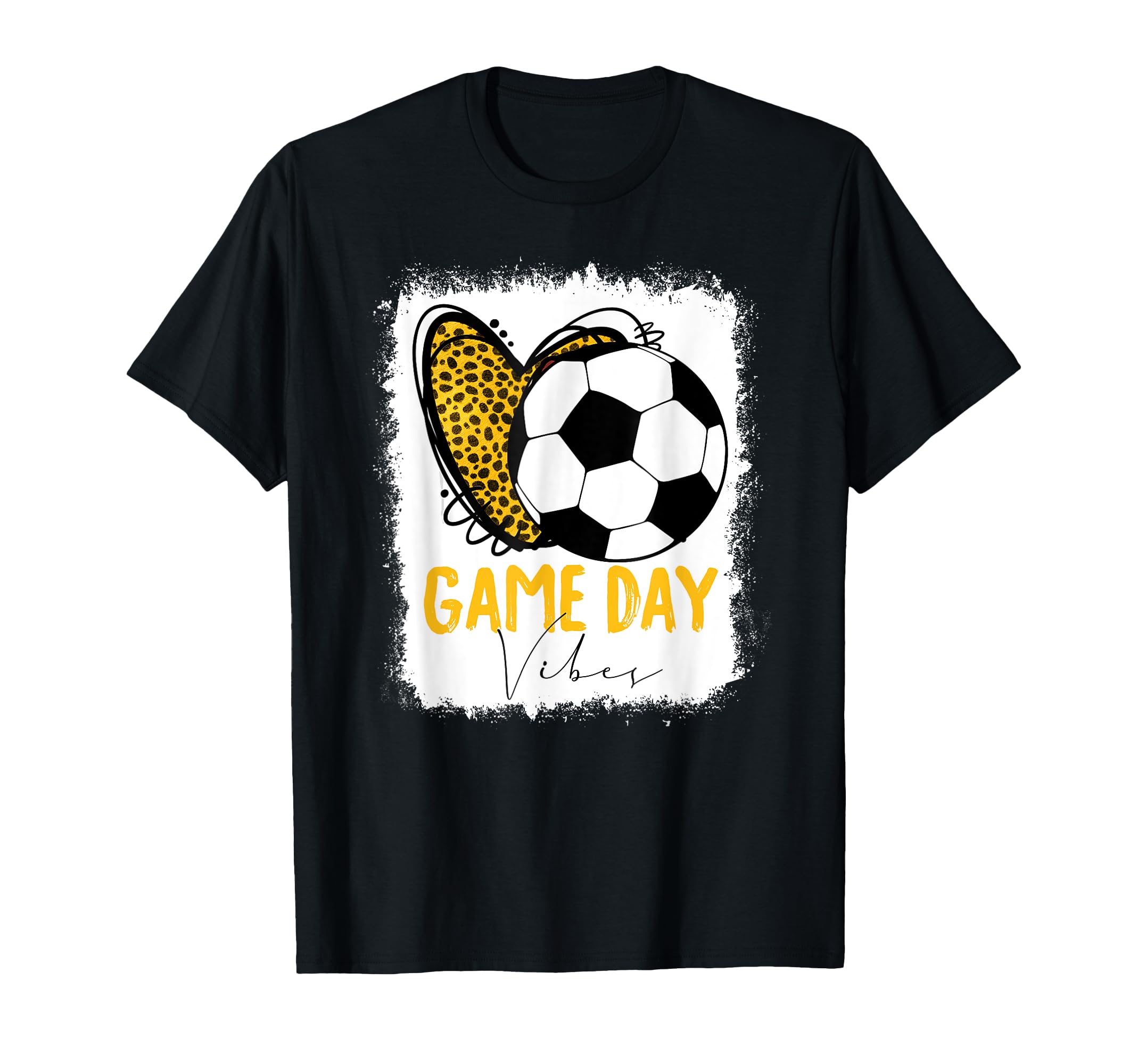 Soccer Game Day Vibes Leopard T-Shirt - Fun Novelty Design Men Women - T-Shirt, Sweatshirt, Hoodie
