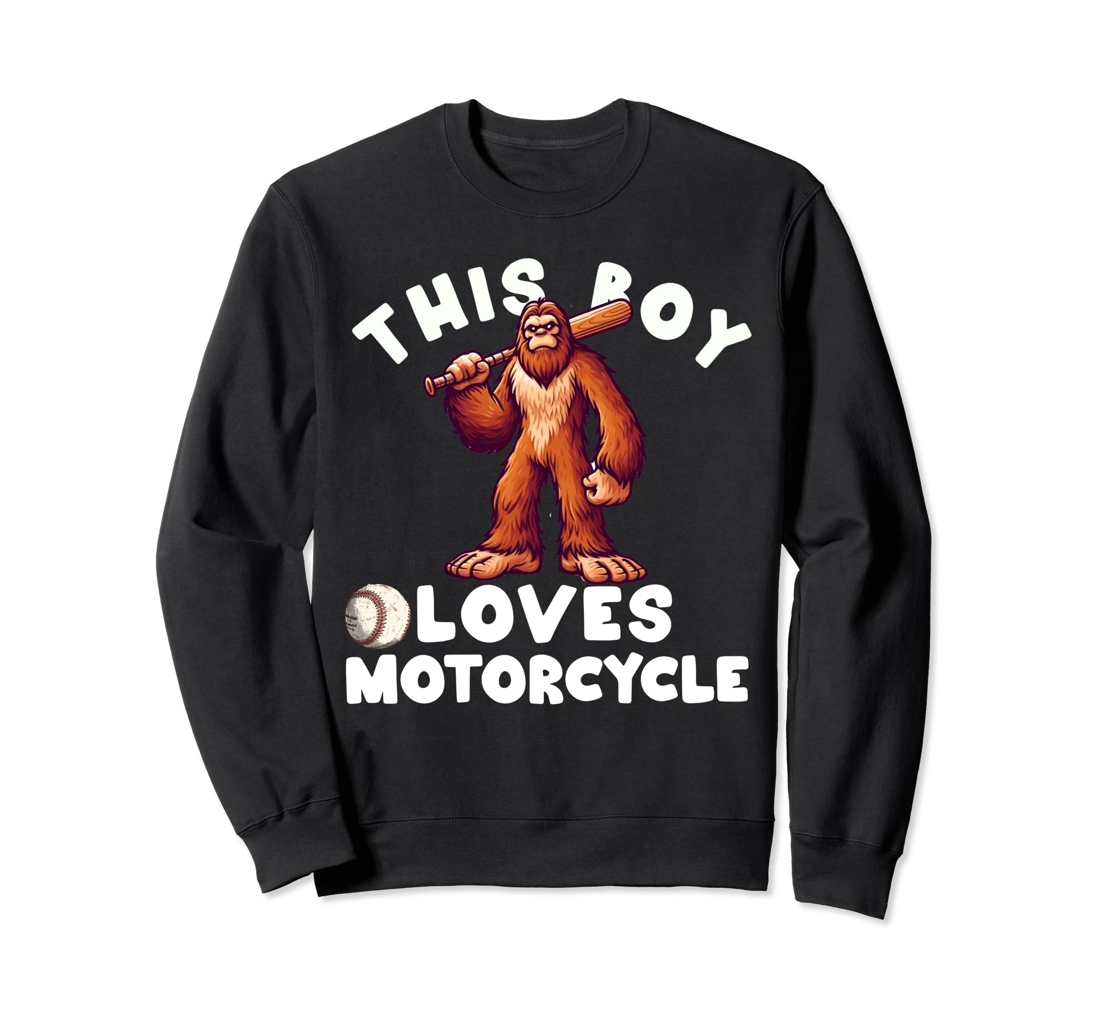 Bigfoot Baseball Dad Sasquatch Sweatshirt - Custom Art Print Men Women - T-Shirt, Sweatshirt, Hoodie