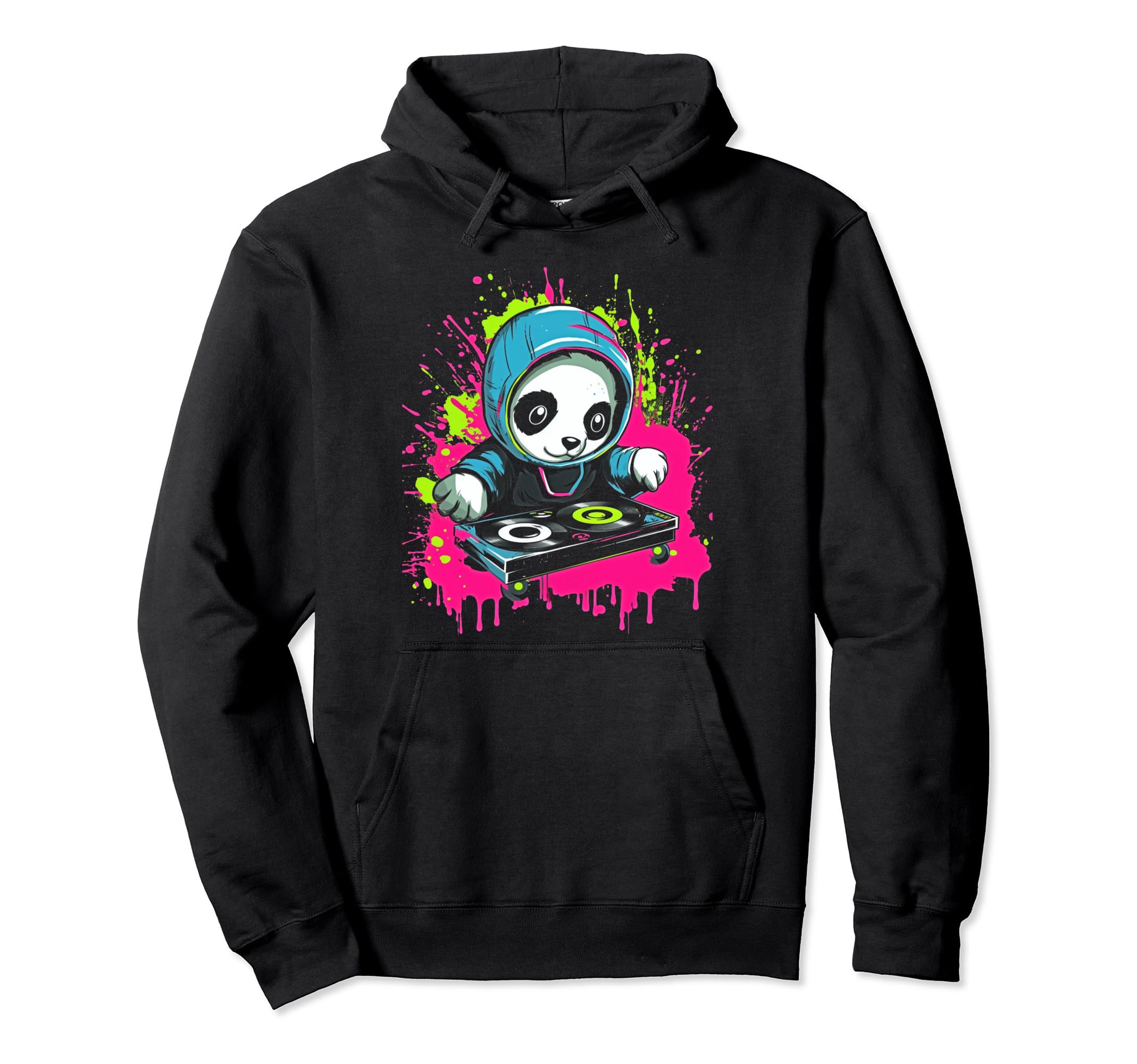Kawaii Panda Dj Japanese Edm Y2K Hoodie - Graphic Print Men Women - T-Shirt, Sweatshirt, Hoodie