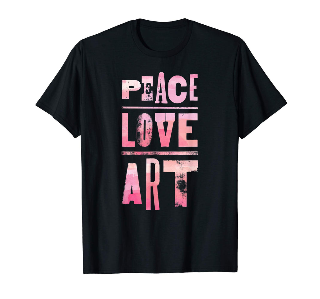 Watercolor Peace Love Art T-Shirt - Novelty Apparel Men Women - T-Shirt, Sweatshirt, Hoodie