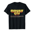 Midwest City Oklahoma Stripes T-Shirt - Minimalist Print for Adults - T-Shirt, Sweatshirt, Hoodie