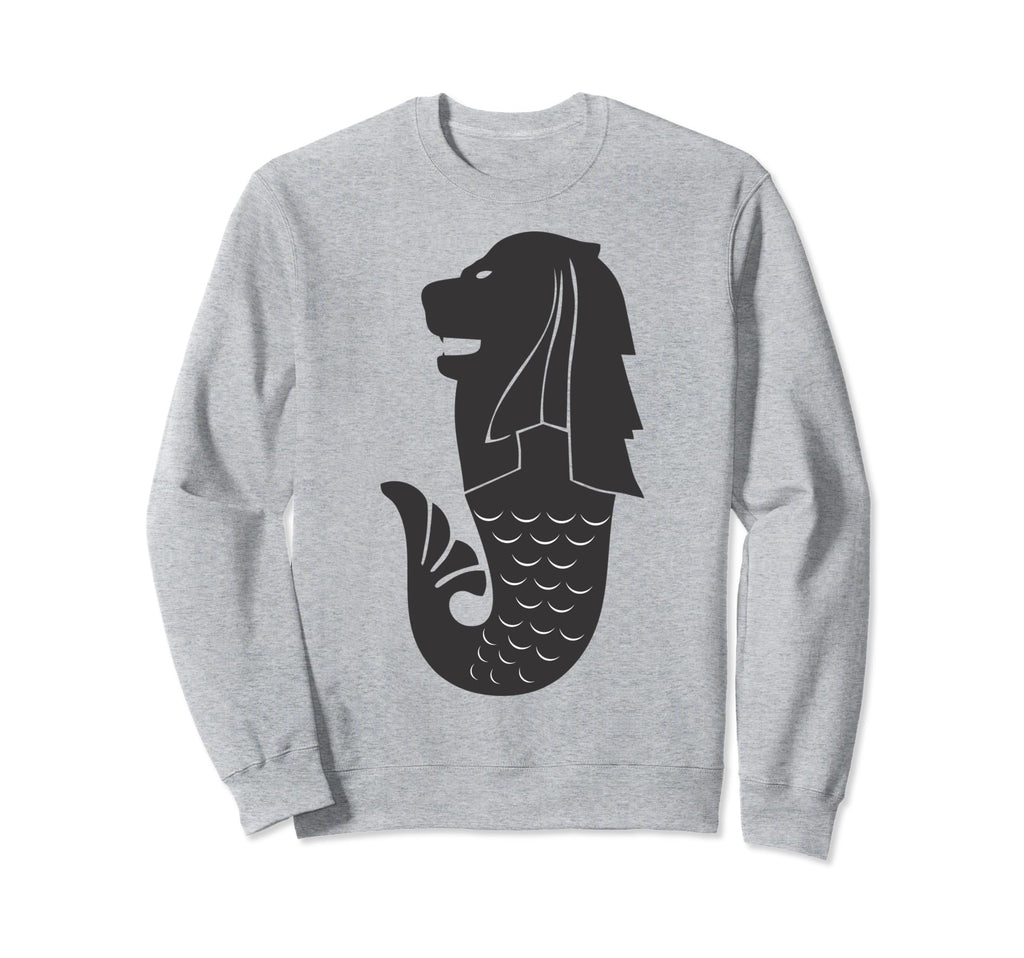 Merlion Distressed Sweatshirt - Unique Graphic Men Women - T-Shirt, Sweatshirt, Hoodie