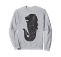 Merlion Distressed Sweatshirt - Unique Graphic Men Women - T-Shirt, Sweatshirt, Hoodie
