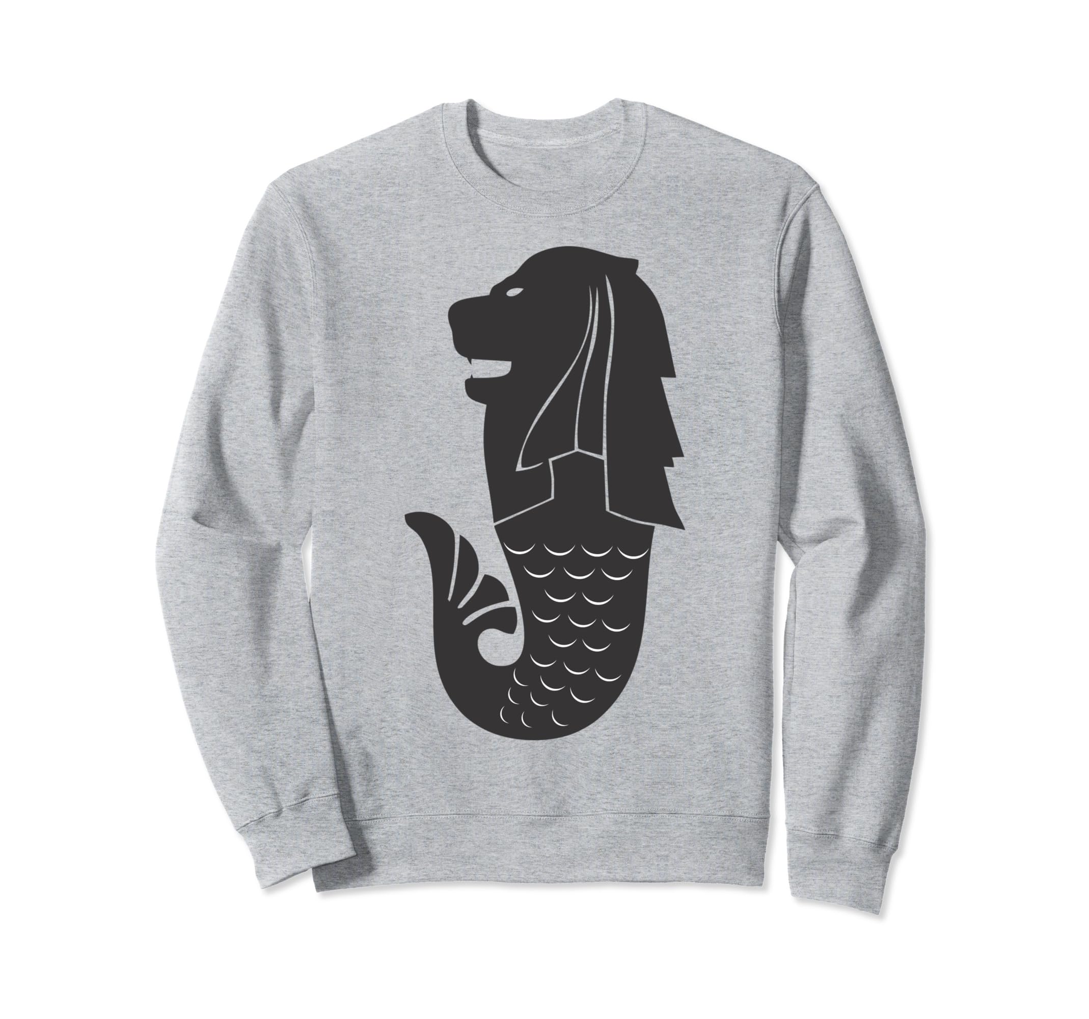Merlion Distressed Sweatshirt - Unique Graphic Men Women - T-Shirt, Sweatshirt, Hoodie