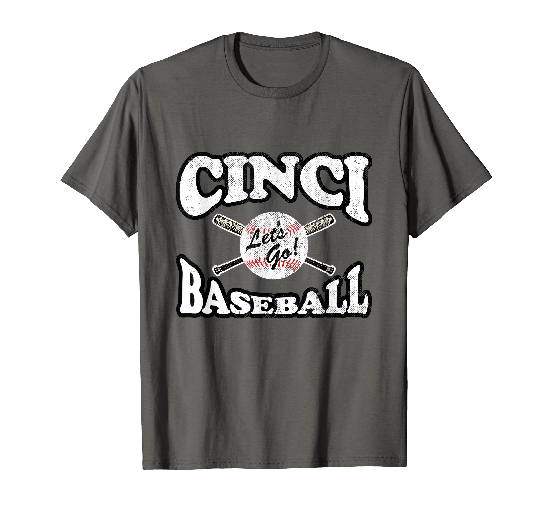 Cincinnati Baseball Distressed T-Shirt - Unique Graphic for Adults - T-Shirt, Sweatshirt, Hoodie