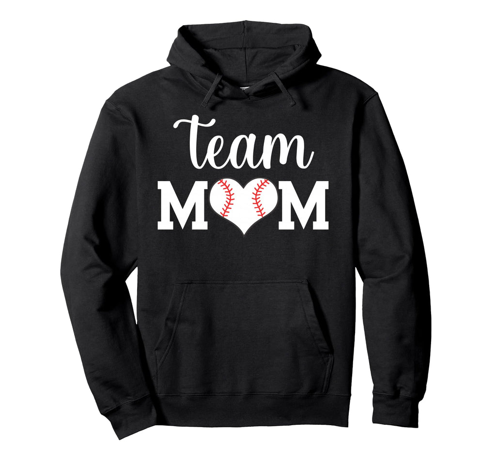 Team Mom Baseball Hoodie - Graphic Print Unisex - T-Shirt, Sweatshirt, Hoodie