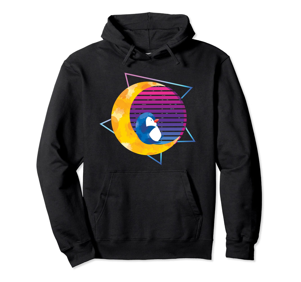 90S Art Moon Vaporwave Zoo Animal Lover Hoodie - Custom Art Print Unisex - T-Shirt, Sweatshirt, Hoodie