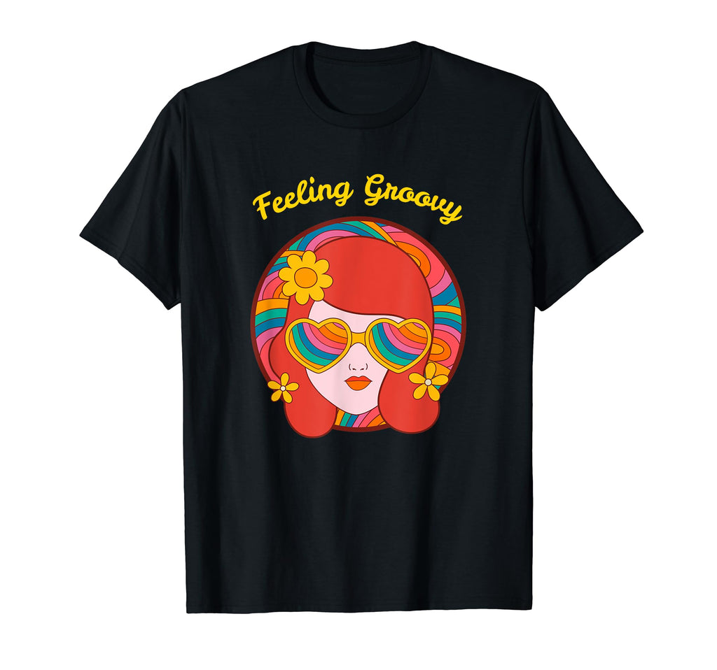 Feeling Groovy Hippie Boho Sunglasses T-Shirt - Unique Graphic Men Women - T-Shirt, Sweatshirt, Hoodie
