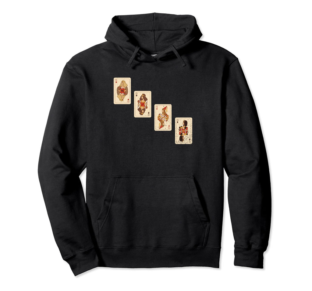 Checkers Glitch Poker Playing Cards Hoodie - Custom Art Print Unisex - T-Shirt, Sweatshirt, Hoodie