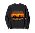 Sunset Downtown Milwaukee Skyline Sweatshirt - Custom Art Print Unisex - T-Shirt, Sweatshirt, Hoodie