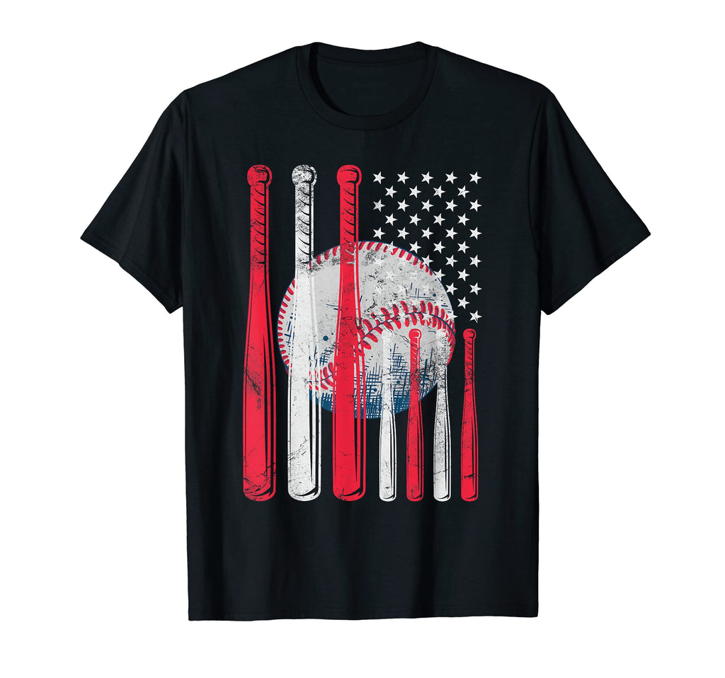 American Flag Baseball Flag Dad Mom T-Shirt - Trendy Graphic Unisex - T-Shirt, Sweatshirt, Hoodie