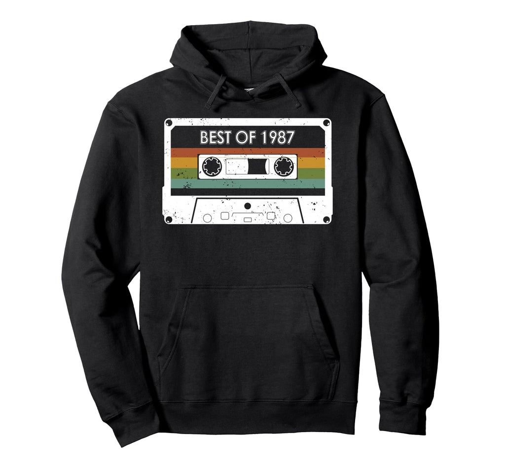 Best 1987 37Th Birthday Cassette Tape Hoodie - Graphic Print Men Women - T-Shirt, Sweatshirt, Hoodie
