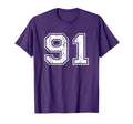 Number 91 Distressed Ninety One T-Shirt - Fun Novelty Design for Adults - T-Shirt, Sweatshirt, Hoodie