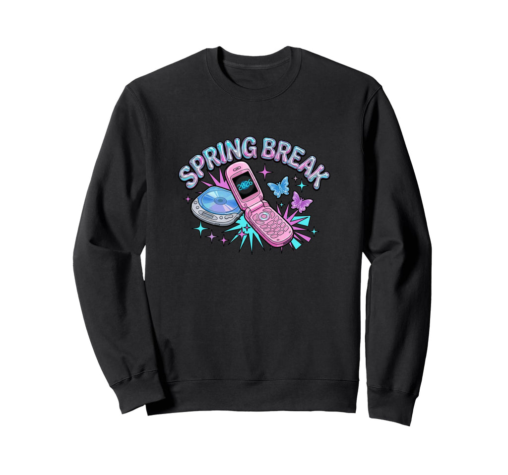 Spring Break Y2K Aesthetic Sweatshirt - Custom Art Print Men Women - T-Shirt, Sweatshirt, Hoodie