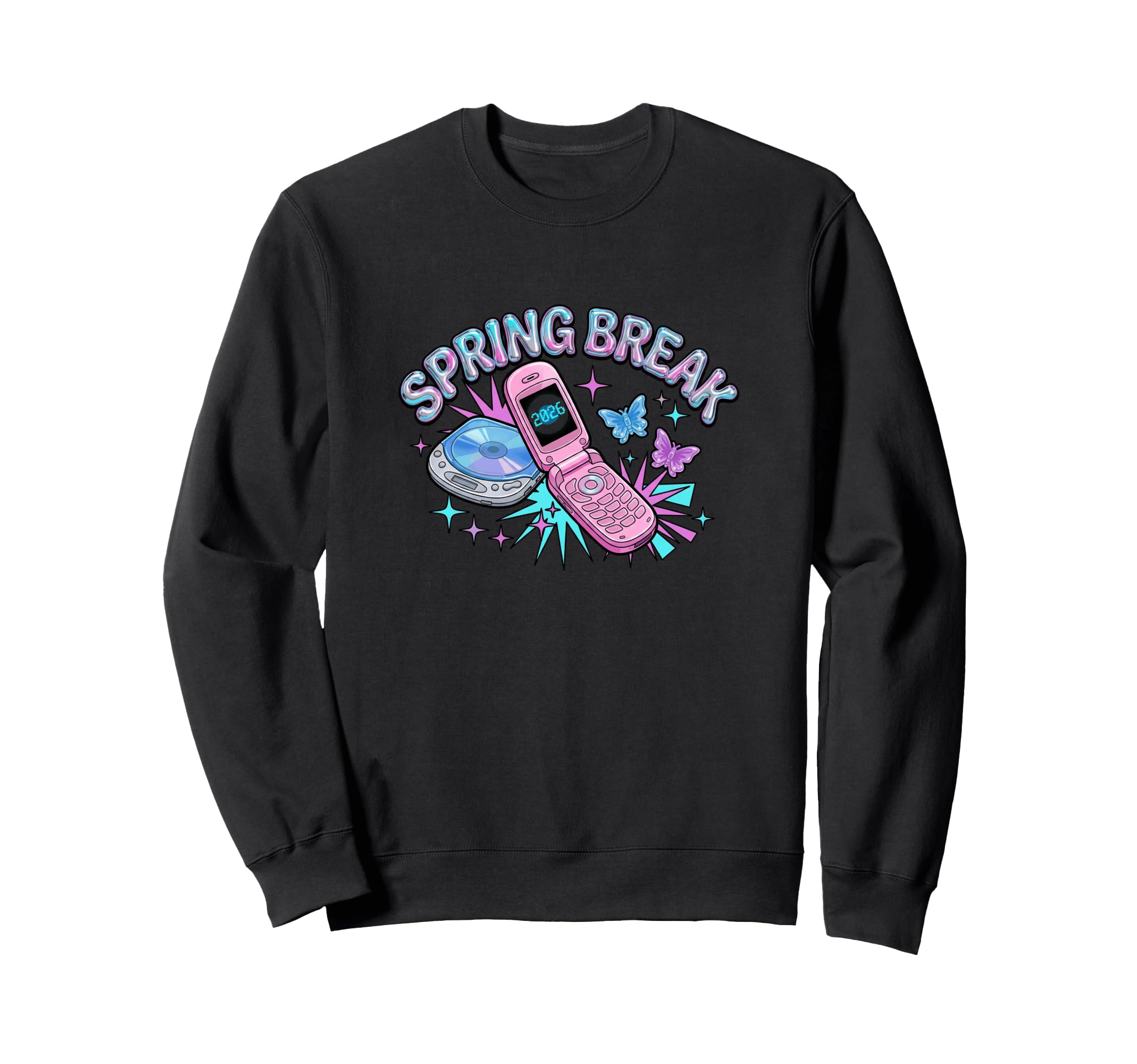 Spring Break Y2K Aesthetic Sweatshirt - Custom Art Print Men Women - T-Shirt, Sweatshirt, Hoodie