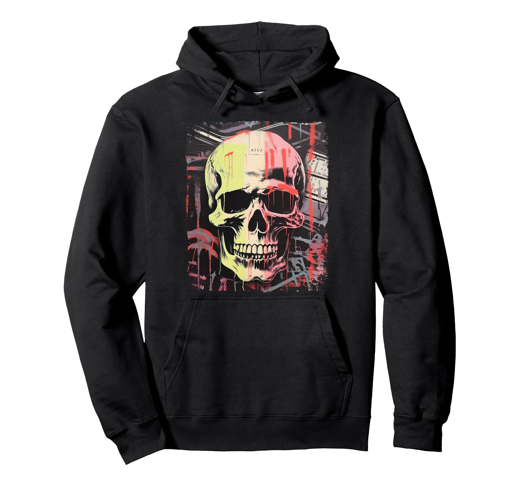 Aesthetic Streetwear Skull Hoodie - Casual Everyday Wear Men Women - T-Shirt, Sweatshirt, Hoodie