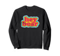 Hey Bear Color Distressed Sweatshirt - Aesthetic Graphic for Adults - T-Shirt, Sweatshirt, Hoodie