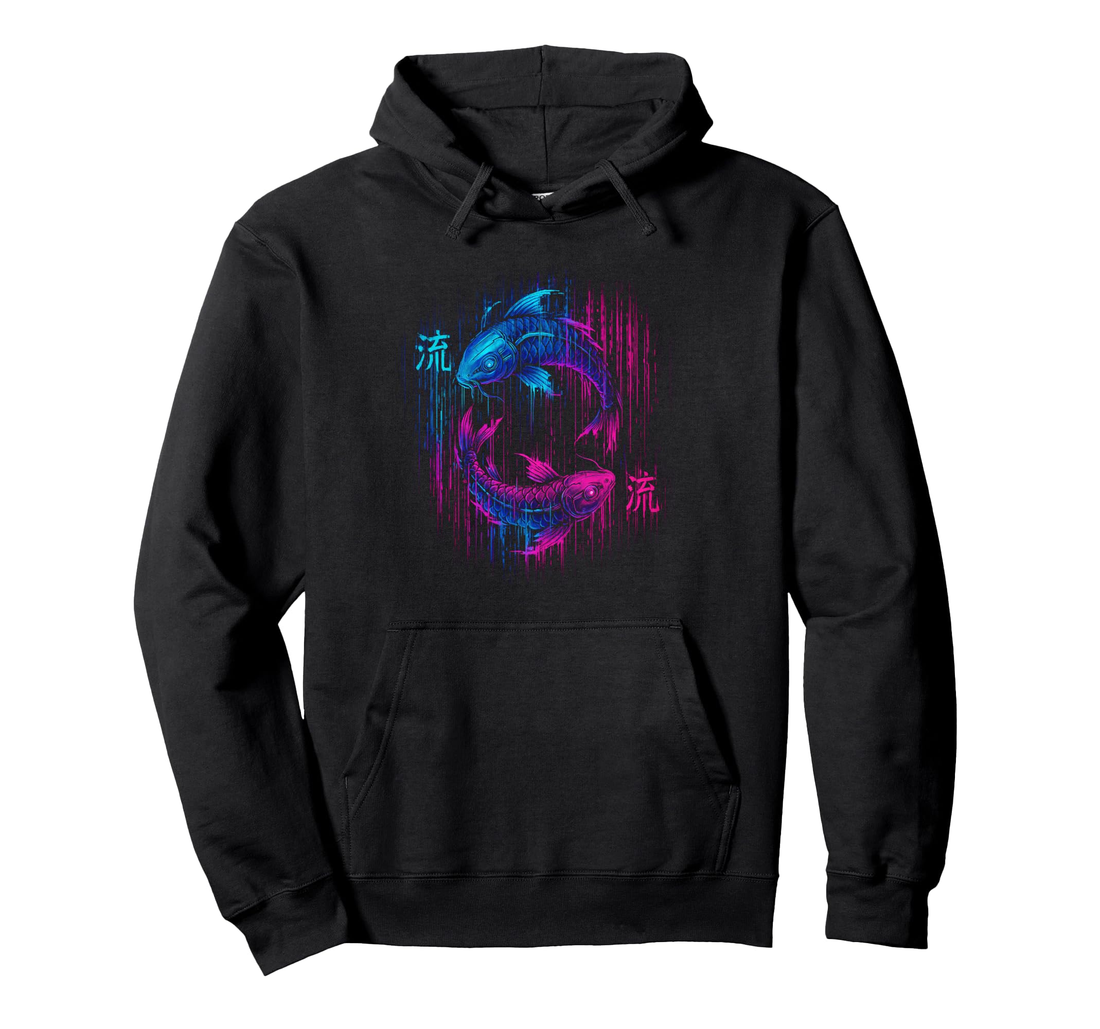 Yin And Yang Japanese Koi Fish Hoodie - Casual Everyday Wear Unisex - T-Shirt, Sweatshirt, Hoodie