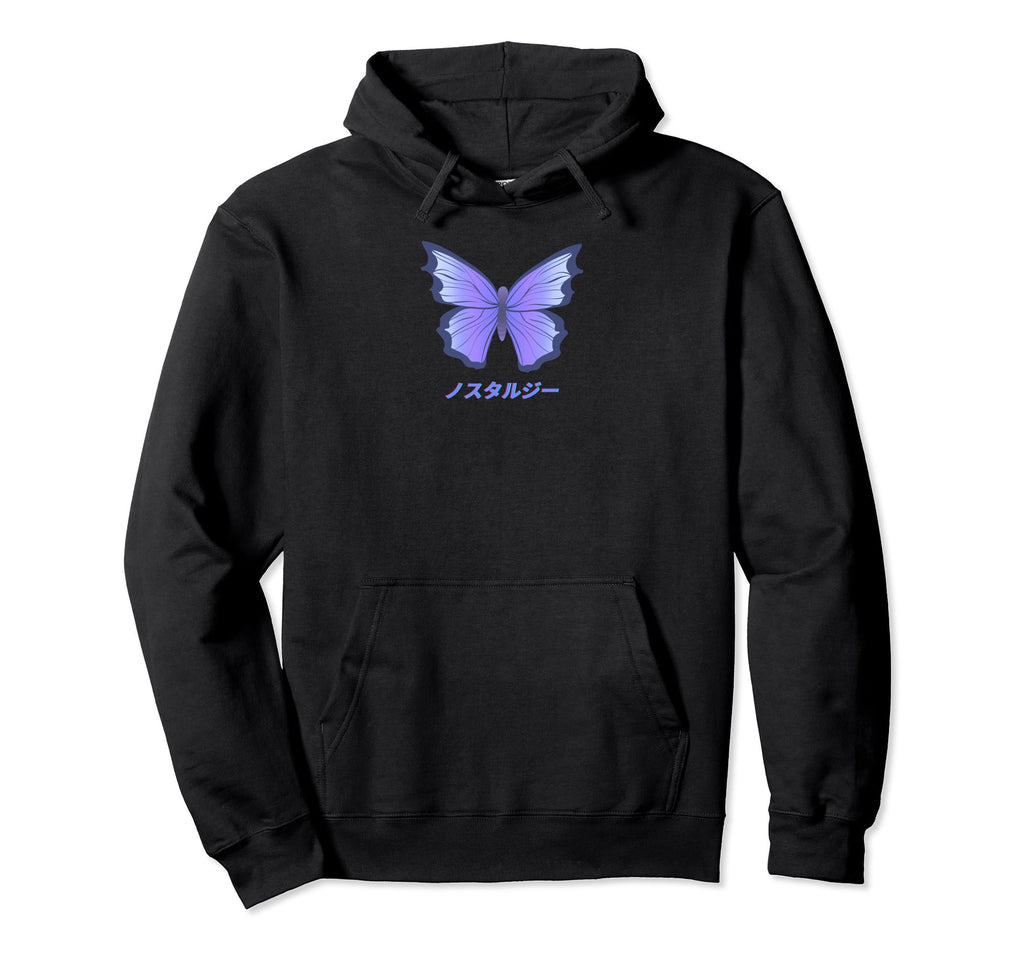 Aesthetic Pastel Butterfly Japanese Hoodie - Graphic Print for Adults - T-Shirt, Sweatshirt, Hoodie