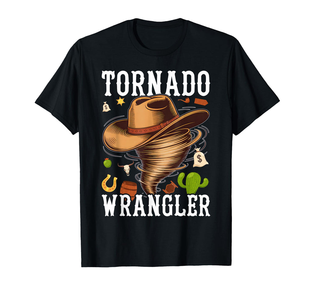Tornado Wrangler Bold Western Cowboy T-Shirt - Novelty Apparel Unisex - T-Shirt, Sweatshirt, Hoodie