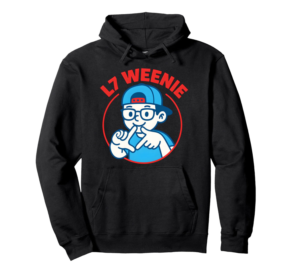 L7 Weenie Funny Baseball Softball Hoodie - Fun Novelty Design Men Women - T-Shirt, Sweatshirt, Hoodie