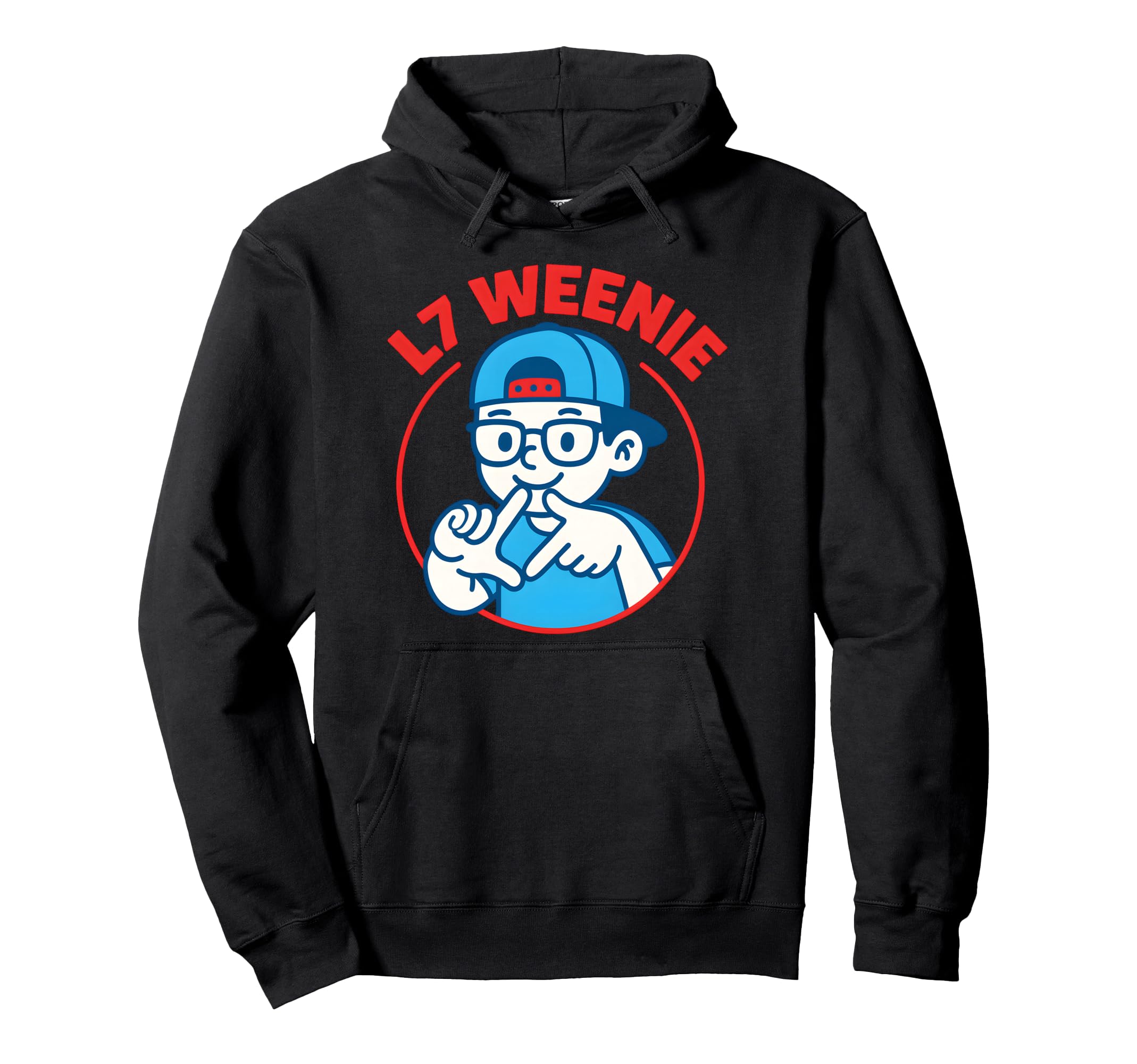 L7 Weenie Funny Baseball Softball Hoodie - Fun Novelty Design Men Women - T-Shirt, Sweatshirt, Hoodie
