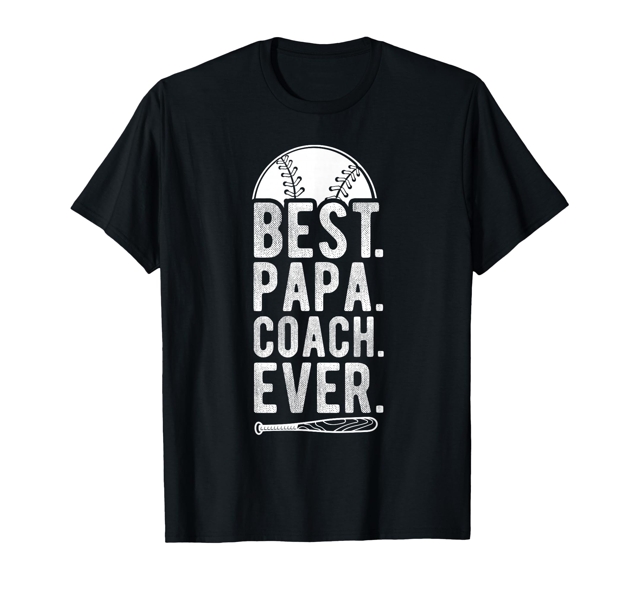 Best Papa Coach Ever Baseball Papa T-Shirt - Minimalist Print Men Women - T-Shirt, Sweatshirt, Hoodie
