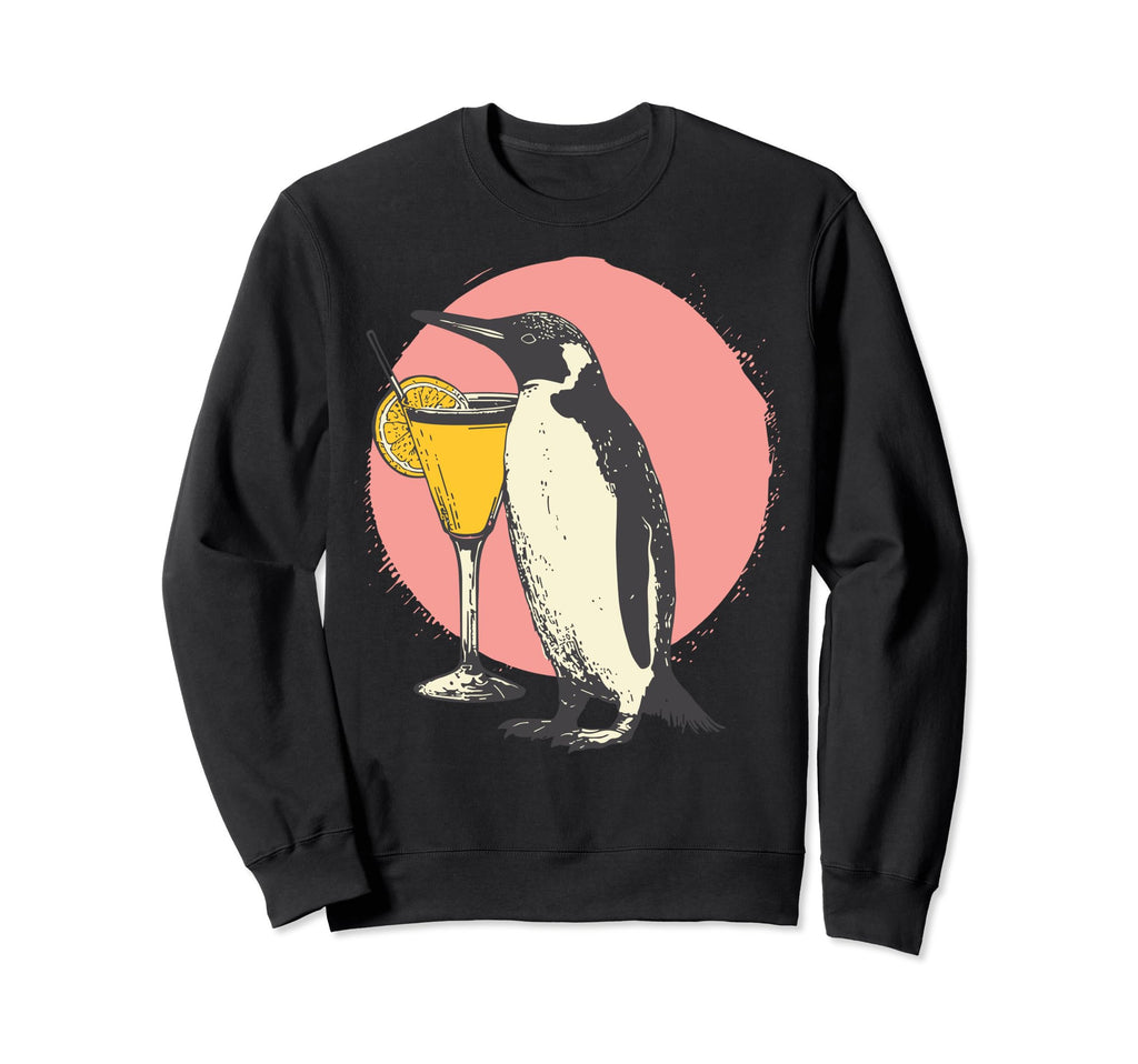 Cocktail Penguin Y2K Coquette Sweatshirt - Minimalist Print Men Women - T-Shirt, Sweatshirt, Hoodie