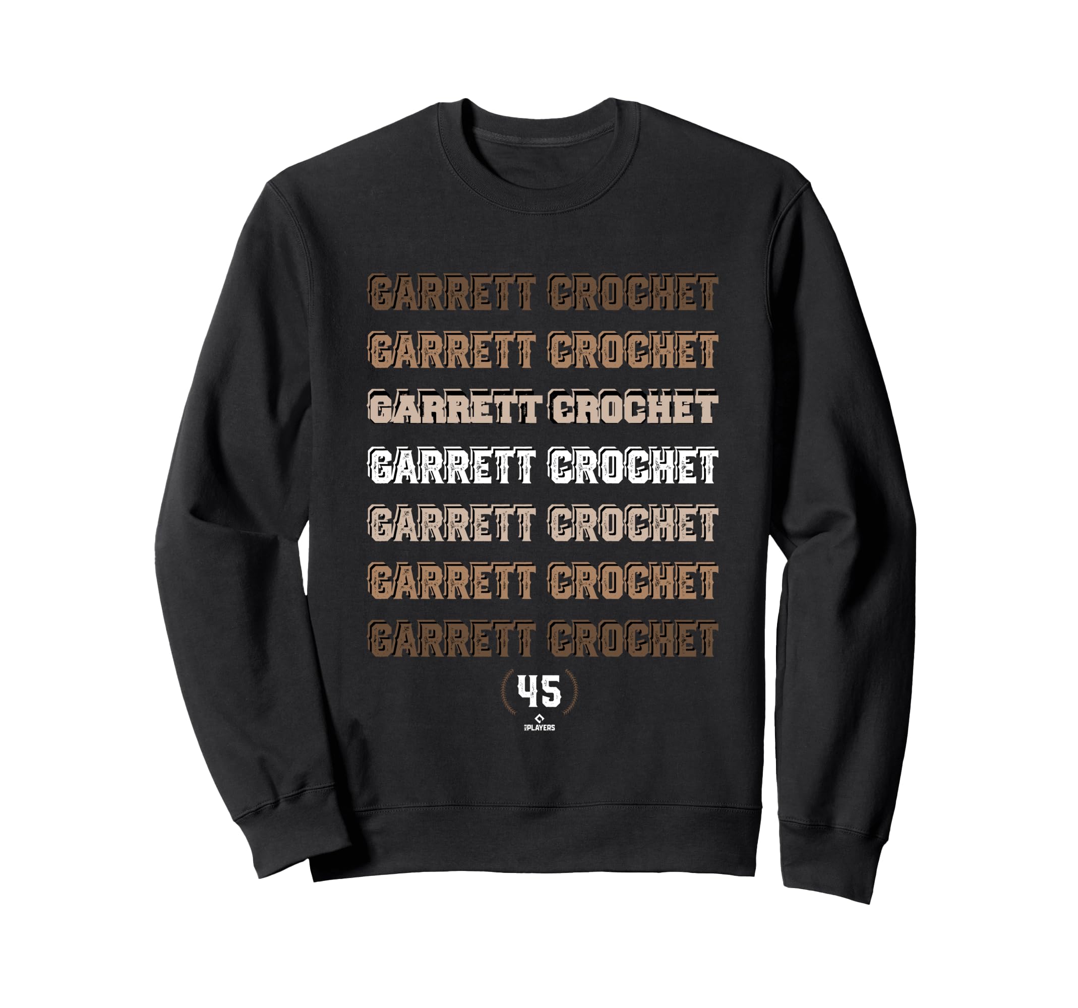 Repeating Text Garrett Crochet Sweatshirt - Fun Novelty Design for Adults - T-Shirt, Sweatshirt, Hoodie