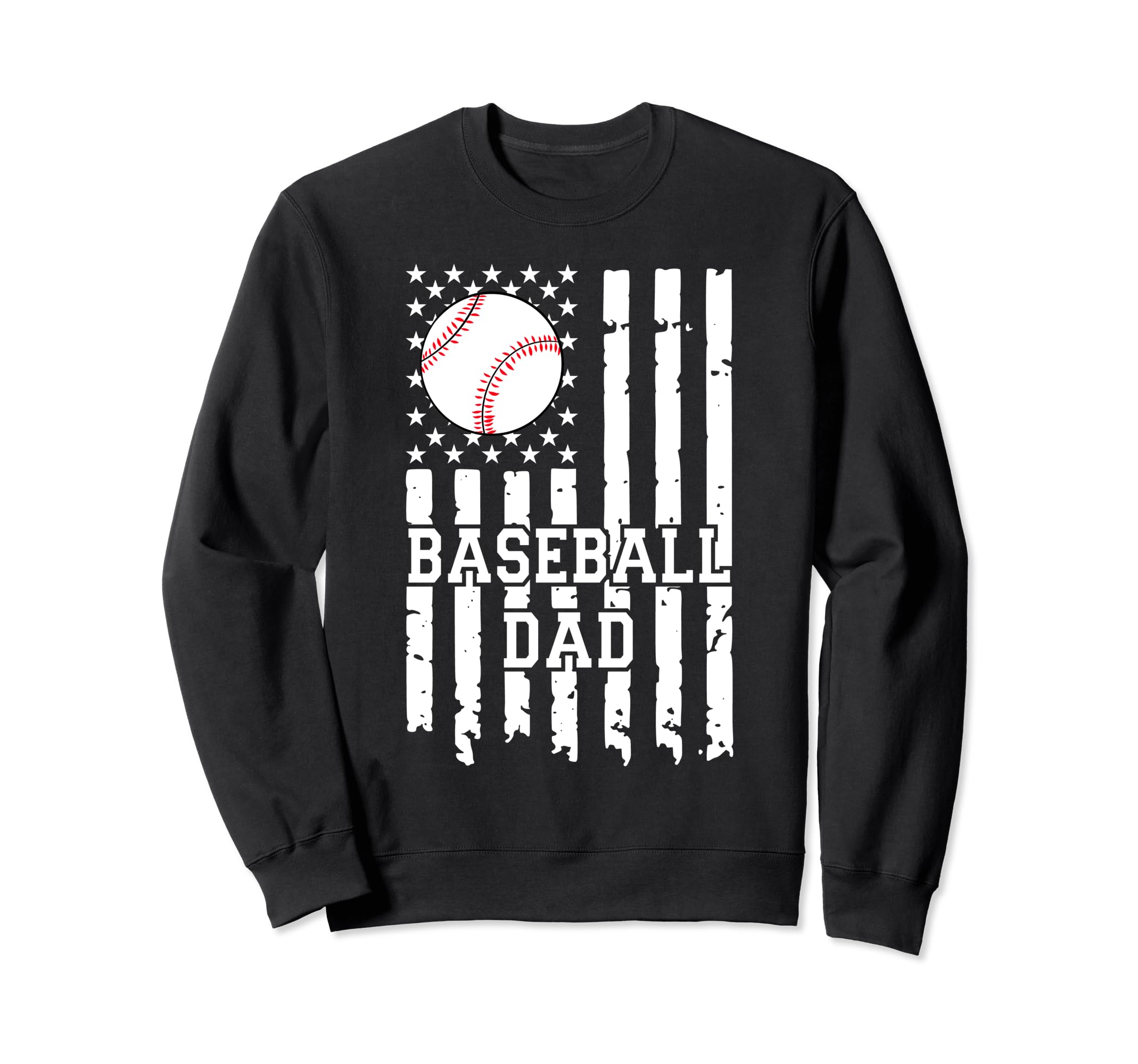 Funny Fathers Day Flag Usa Baseball Sweatshirt - Fun Novelty Design Unisex - T-Shirt, Sweatshirt, Hoodie