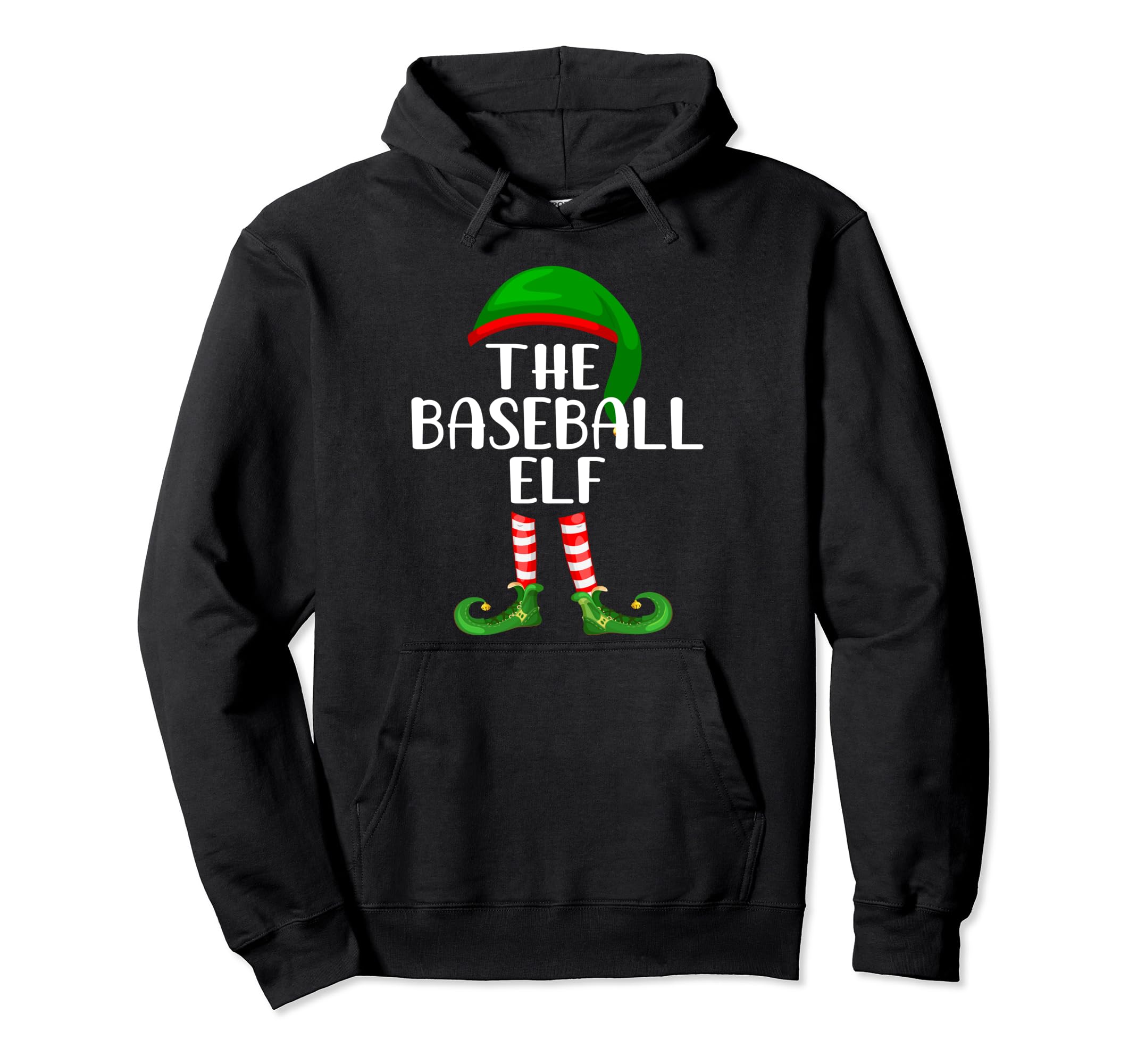 Matching Family Group Baseball Elf Hoodie - Graphic Print Men Women - T-Shirt, Sweatshirt, Hoodie