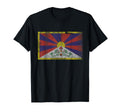 Flag Tibet Tibetan Distressed T-Shirt - Novelty Apparel Unisex - T-Shirt, Sweatshirt, Hoodie