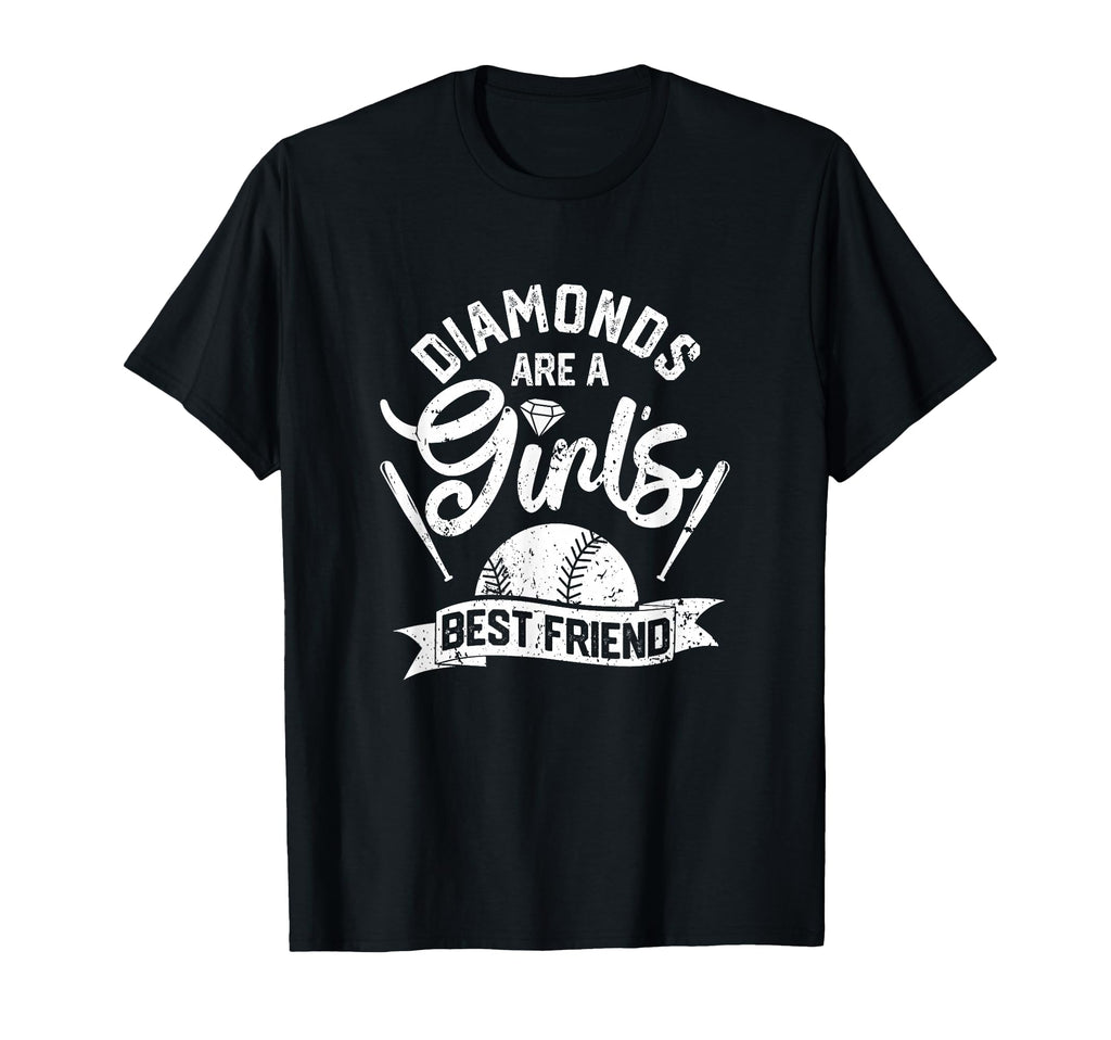 Diamonds Are Best Friend Softball T-Shirt - Novelty Apparel for Adults - T-Shirt, Sweatshirt, Hoodie