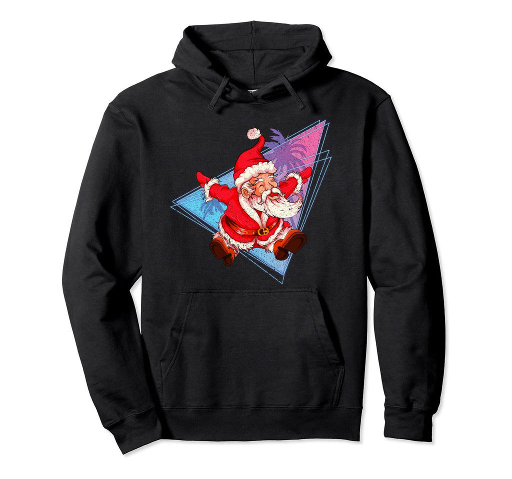 Merry Vaporwave Aesthetic Santa Claus Hoodie - Trendy Graphic Unisex - T-Shirt, Sweatshirt, Hoodie