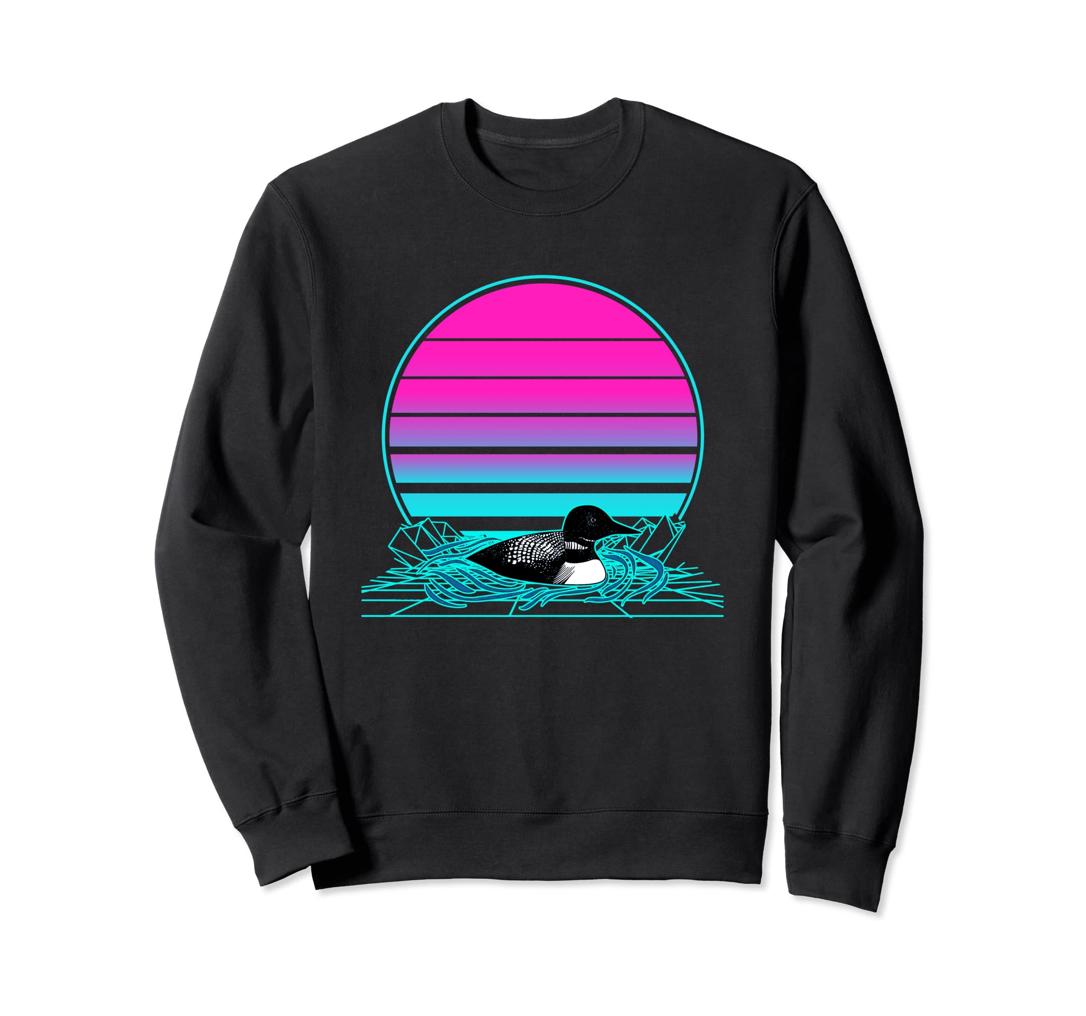 Sunset Loon Sweatshirt - Graphic Print for Adults - T-Shirt, Sweatshirt, Hoodie
