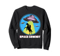 Cowboy Alien Spaceship Abduction Sweatshirt - Minimalist Print Unisex - T-Shirt, Sweatshirt, Hoodie