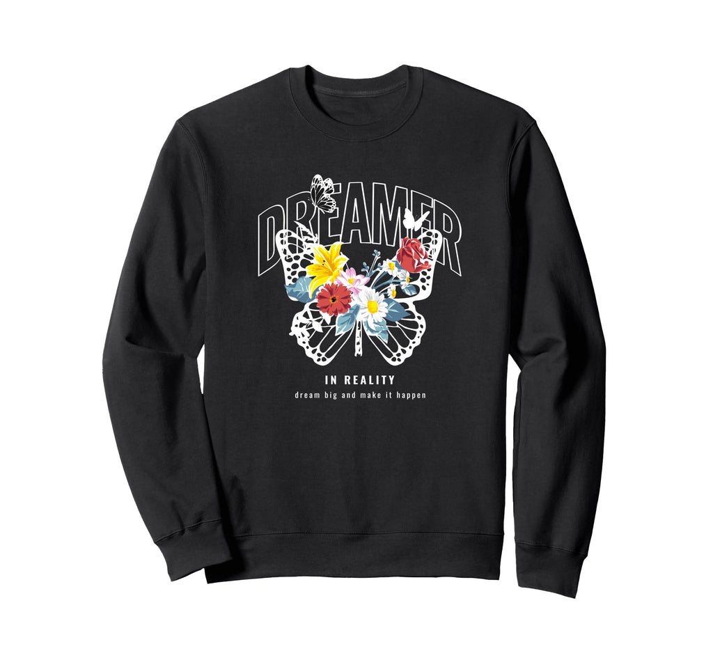 Butterfly Dreamer Y2K Grunge Aesthetic Sweatshirt - Unique Graphic Unisex - T-Shirt, Sweatshirt, Hoodie