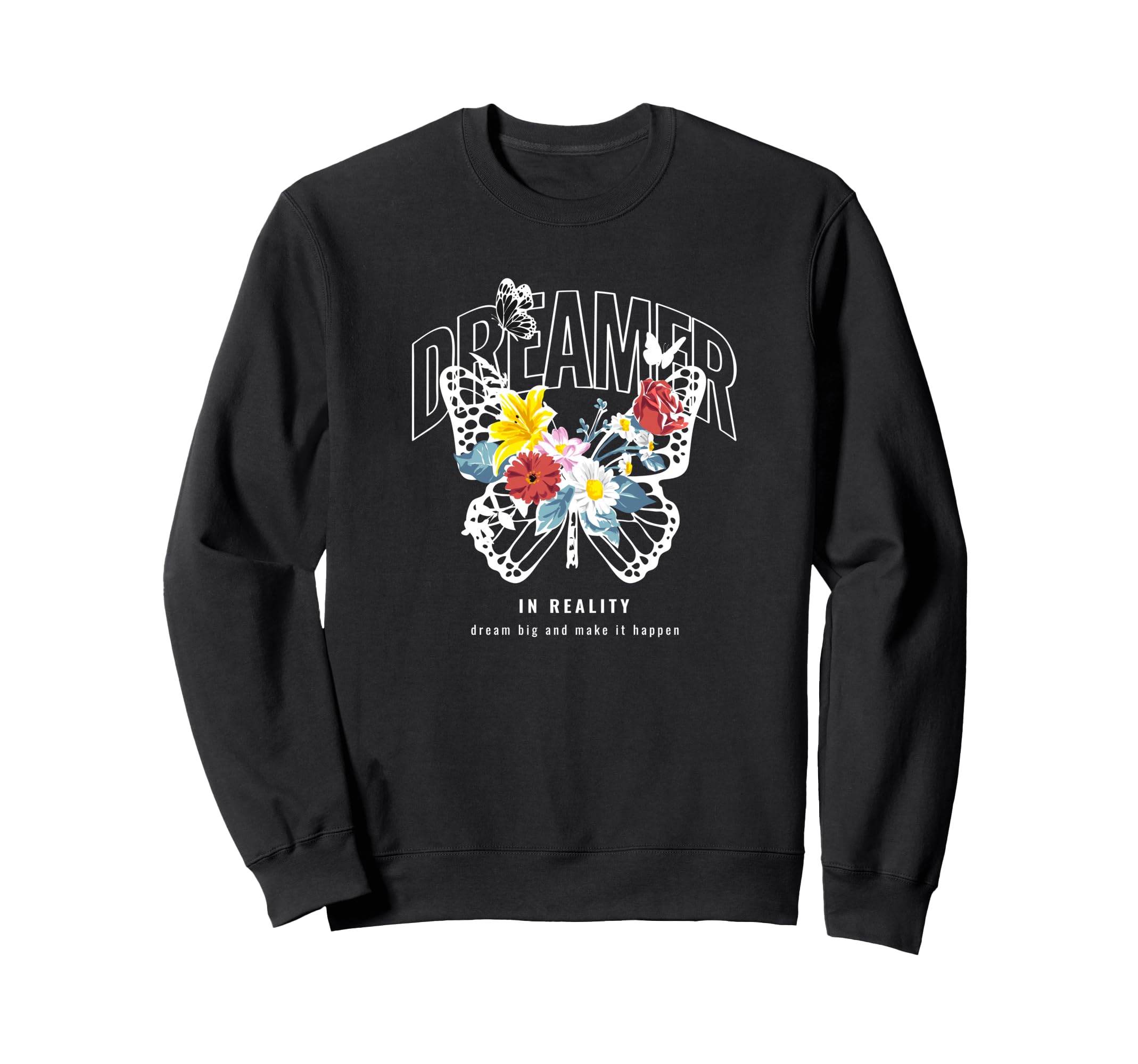 Butterfly Dreamer Y2K Grunge Aesthetic Sweatshirt - Unique Graphic Unisex - T-Shirt, Sweatshirt, Hoodie