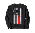 Baseball Us Flag Baseball Lover Dad Sweatshirt - Minimalist Print Unisex - T-Shirt, Sweatshirt, Hoodie