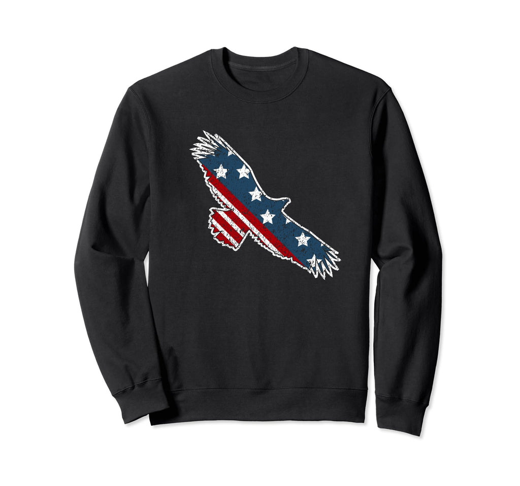 Flying Eagle Lover Distressed Sweatshirt - Streetwear Style for Adults - T-Shirt, Sweatshirt, Hoodie