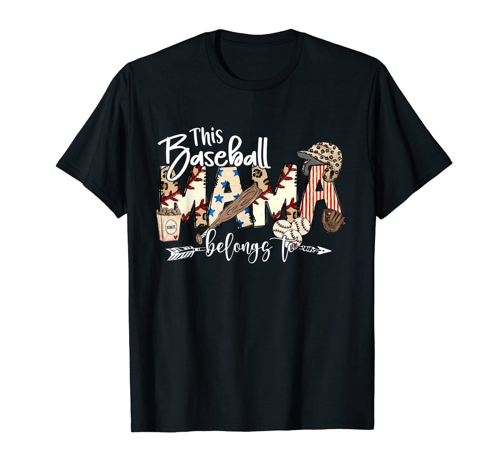 This Baseball Mama Belong To T-Shirt - Custom Art Print for Adults - T-Shirt, Sweatshirt, Hoodie