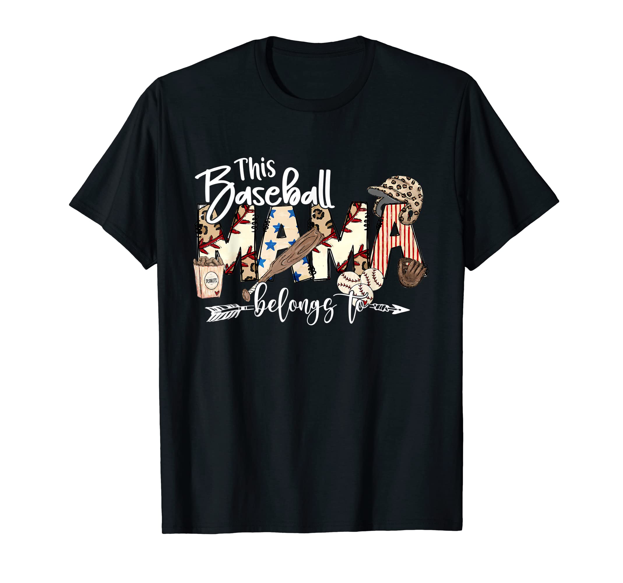 This Baseball Mama Belong To T-Shirt - Custom Art Print for Adults - T-Shirt, Sweatshirt, Hoodie