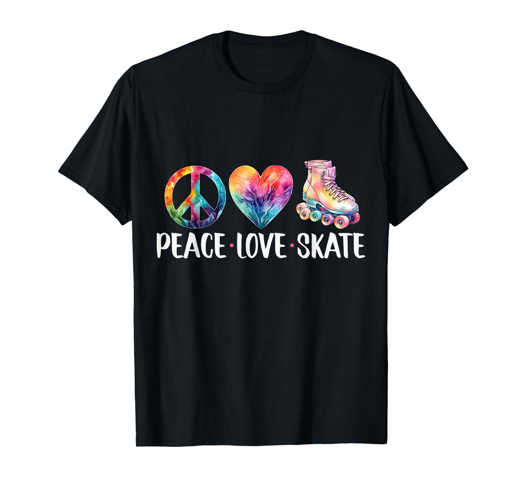 Peace Love Skate Roller Skates 70S T-Shirt - Streetwear Style Men Women - T-Shirt, Sweatshirt, Hoodie